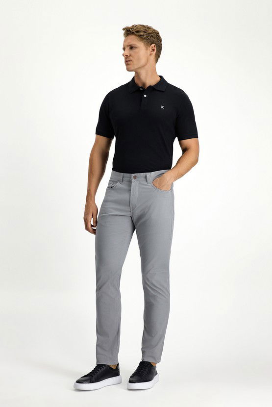 Erkek Giyim - Slim Fit Dar Kesim Likralı Kanvas / Chino Pantolon