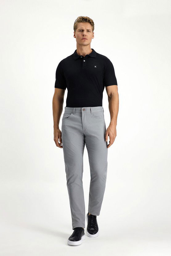 Erkek Giyim - Slim Fit Dar Kesim Likralı Kanvas / Chino Pantolon