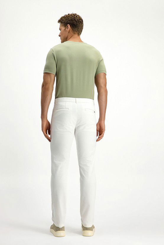 Erkek Giyim - Slim Fit Dar Kesim Likralı Kanvas / Chino Pantolon