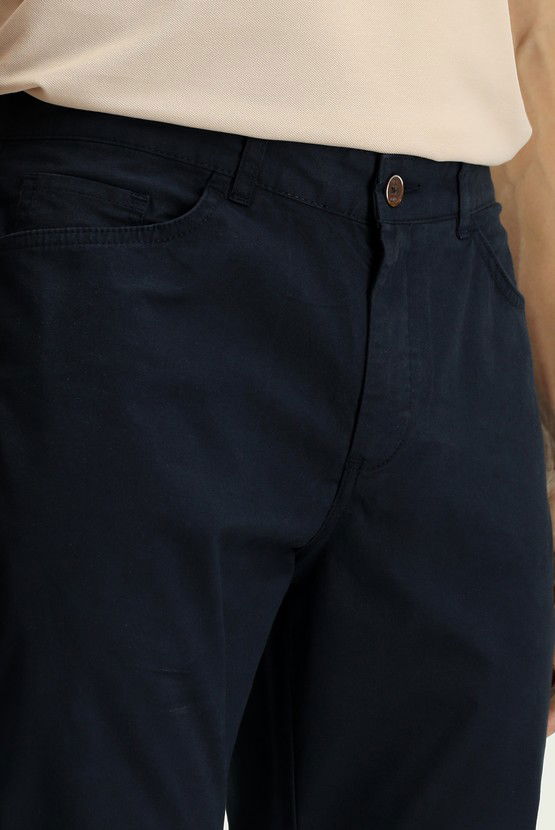 Erkek Giyim - Relax Fit Rahat Kesim Likralı Kanvas / Chino Pantolon