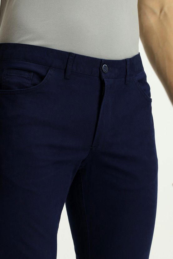 Erkek Giyim - Relax Fit Rahat Kesim Likralı Kanvas / Chino Pantolon