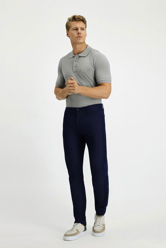 Erkek Giyim - Relax Fit Rahat Kesim Likralı Kanvas / Chino Pantolon