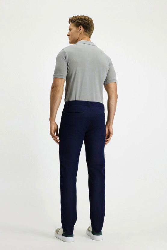 Erkek Giyim - Relax Fit Rahat Kesim Likralı Kanvas / Chino Pantolon