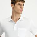  BEYAZ  Regular Fit Pamuklu Nakışlı Cepli Polo Yaka Tişört