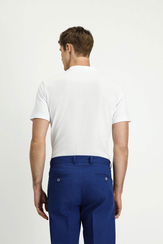 Erkek Giyim - Regular Fit Pamuklu Nakışlı Cepli Polo Yaka Tişört