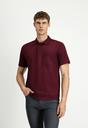  KOYU BORDO  Regular Fit Pamuklu Nakışlı Cepli Polo Yaka Tişört