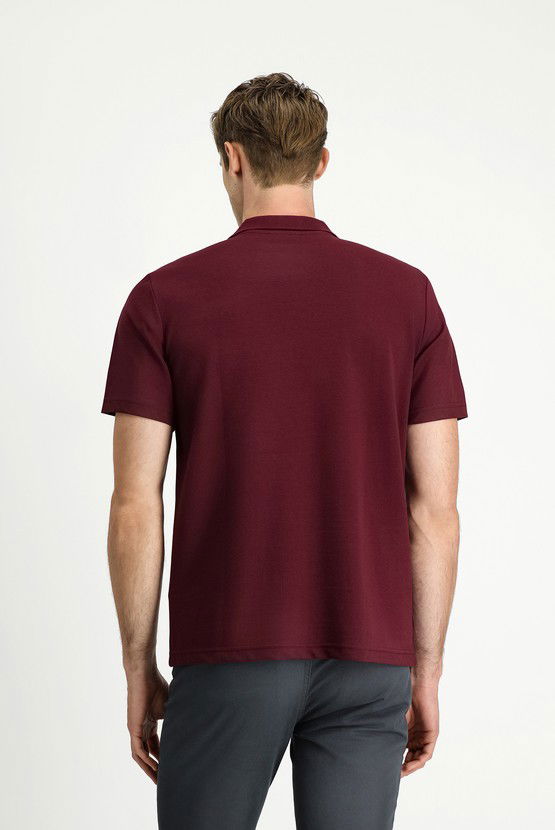 Erkek Giyim - Regular Fit Pamuklu Nakışlı Cepli Polo Yaka Tişört