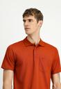  KİREMİT  Regular Fit Pamuklu Nakışlı Cepli Polo Yaka Tişört