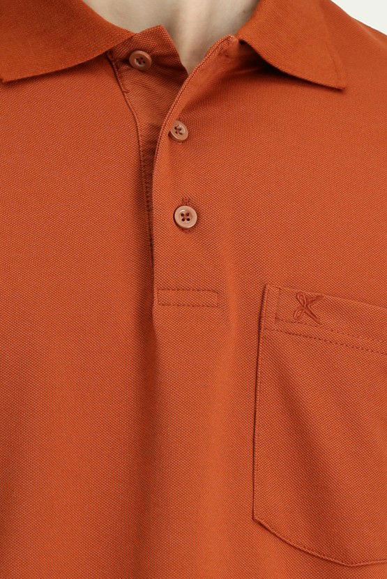 Erkek Giyim - Regular Fit Pamuklu Nakışlı Cepli Polo Yaka Tişört