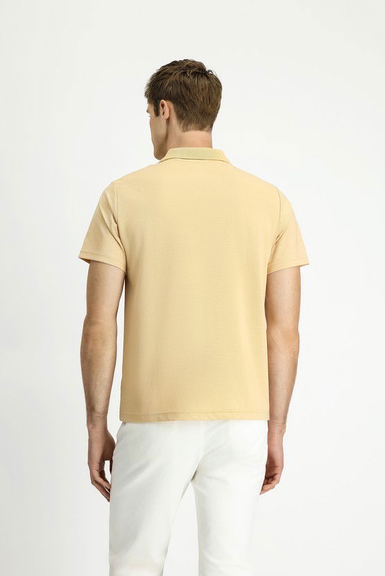 Erkek Giyim - Regular Fit Pamuklu Nakışlı Cepli Polo Yaka Tişört