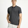  KOYU ANTRASİT  Polo Yaka Slim Fit Dar Kesim Nakışlı Süprem Pamuklu Tişört
