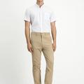  AÇIK BEJ  Slim Fit Dar Kesim Beli Lastikli Likralı Kanvas / Chino Pantolon