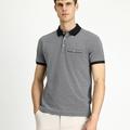  SİYAH  Regular Fit Desenli Pamuklu Polo Yaka Tişört