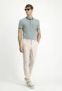  KREM  Slim Fit Dar Kesim Beli Lastikli Likralı Kanvas / Chino Pantolon