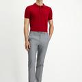  ORTA GRİ  Slim Fit Dar Kesim Beli Lastikli İpli Keten Karışımlı Pantolon