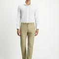  ORTA BEJ  Slim Fit Dar Kesim Beli Lastikli İpli Keten Karışımlı Pantolon