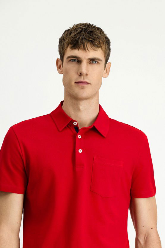 Erkek Giyim - Regular Fit Pamuk Polo Yaka Tişört
